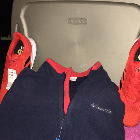 🏈🏈NWT Size 2X Blue/Red ZIP up Fleece Columbia - Picture 3 of 5